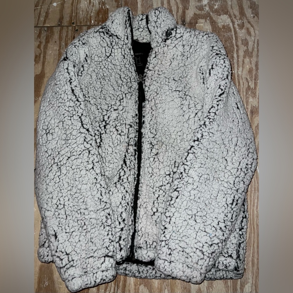 forever 21 sherpa zip up